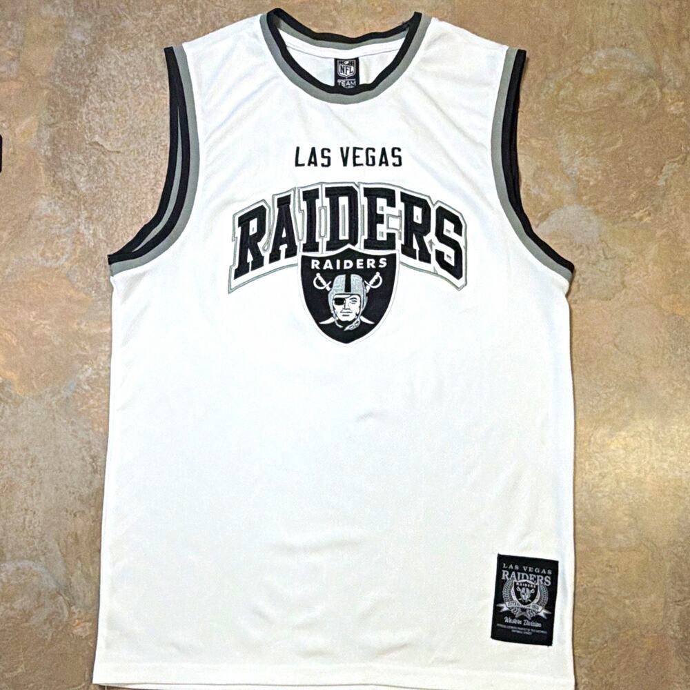 NFL Team Apparel Las Vegas Raiders NFL Mens Sleeveless Crew Neck Tee Size S